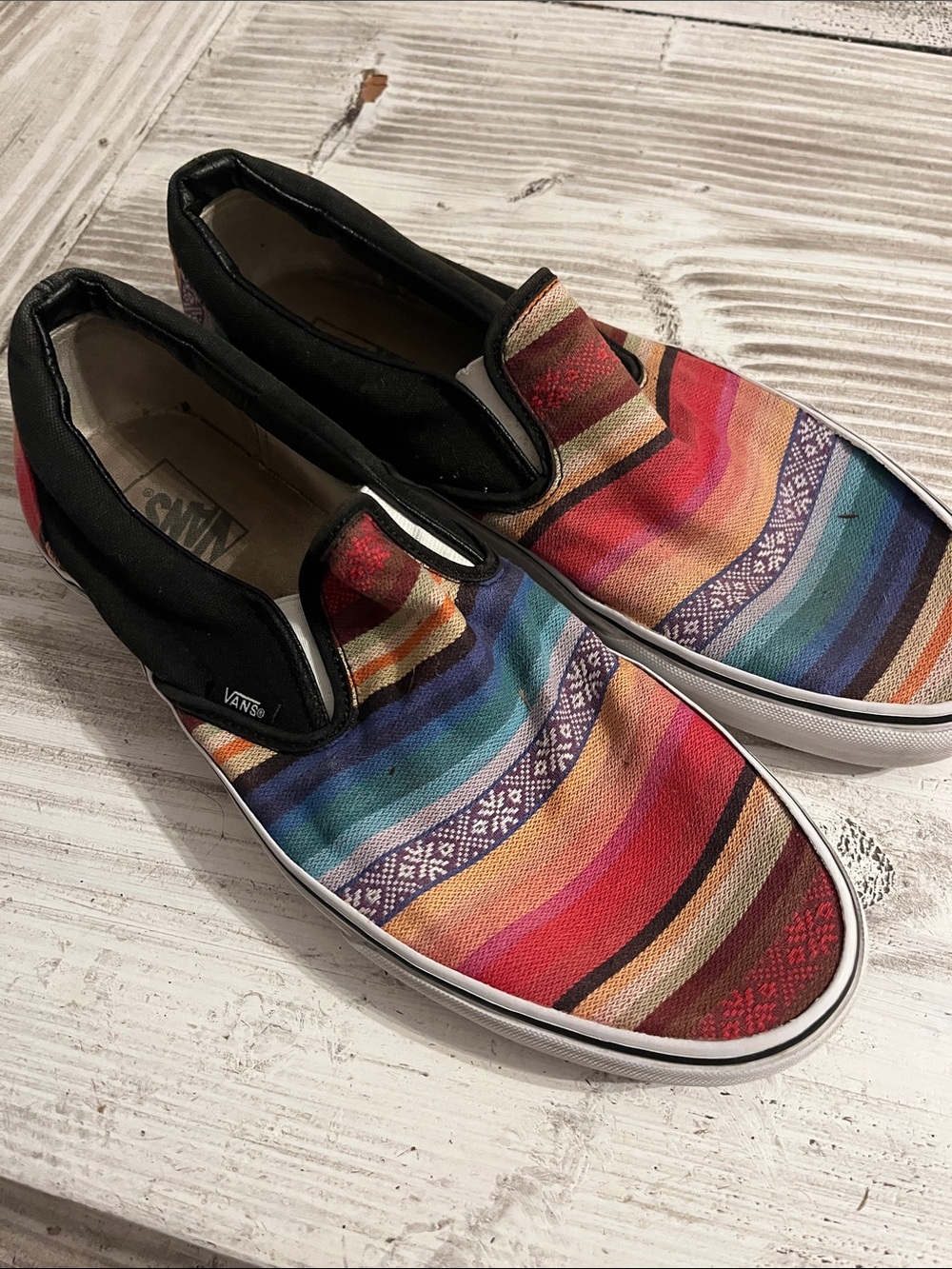 Vans Serape Blanket pattern Slip-On 13 RARE